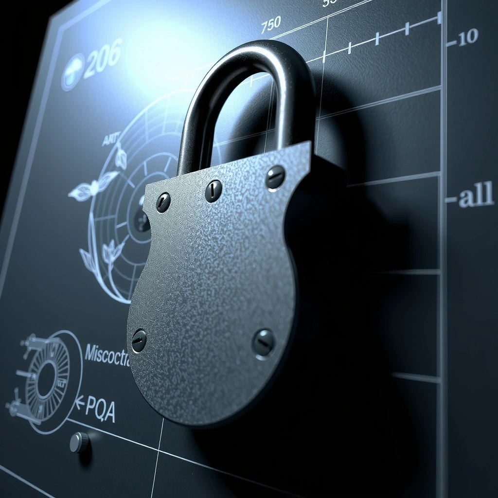Technical drawing of lock mechanism